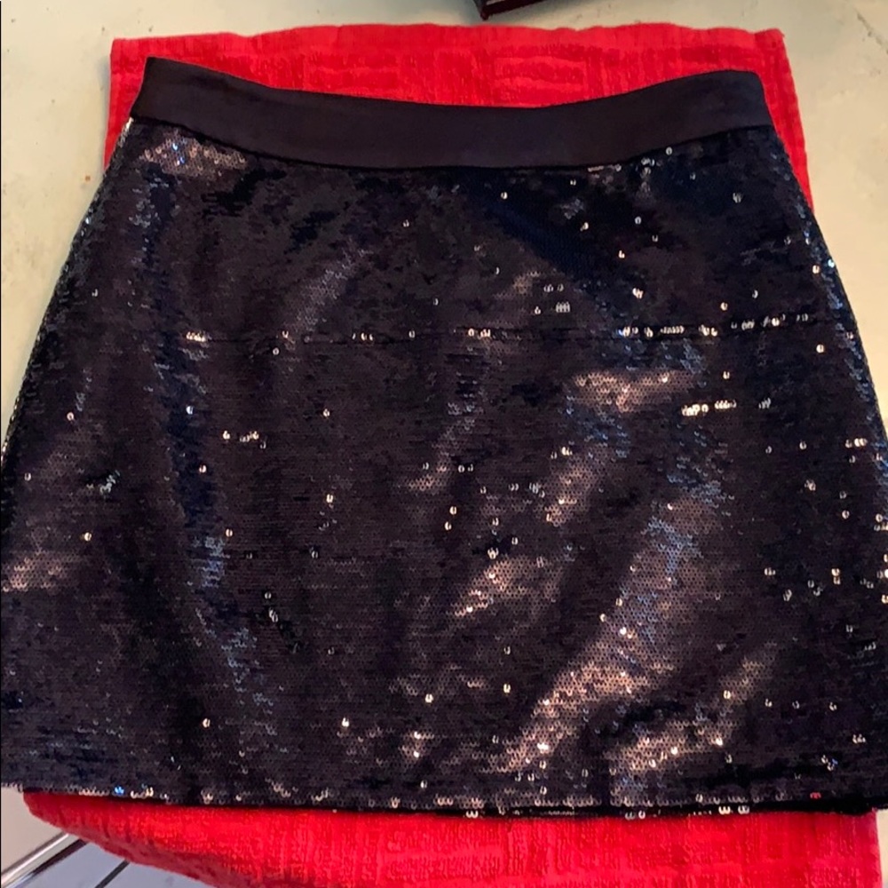 Trina Turk Sequin Mini Skirt- black